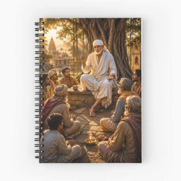 Item preview, Guru Poornima Series – Sai Baba Spiritual Gathering Under the Sacred Tree designed and sold by Homyar.