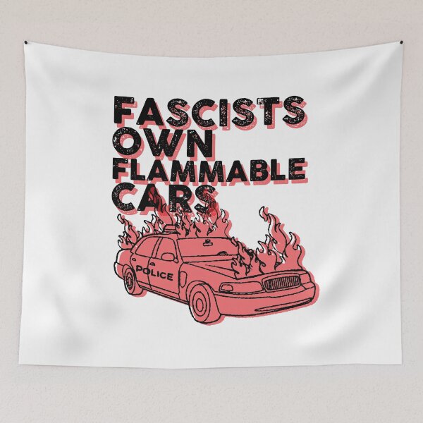 Item preview, fascists own flammable cars (antifa) designed and sold by remerasnerdas.