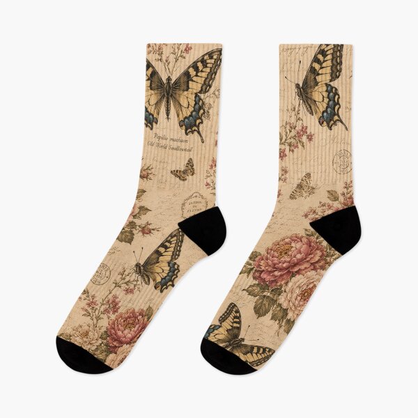 Item preview, Vintage Butterfly Botanical Pattern | Cottagecore Floral Antique Aesthetic designed and sold by Oraibi.
