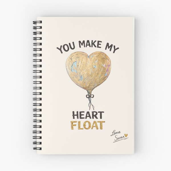 Item preview, YOU MAKE MY HEART FLOAT | Gold Balloon Design | Romantic Aesthetic Art designed and sold by BlueberrySwan.
