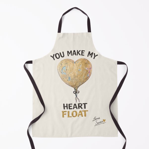 Item preview, YOU MAKE MY HEART FLOAT | Gold Balloon Design | Romantic Aesthetic Art designed and sold by BlueberrySwan.