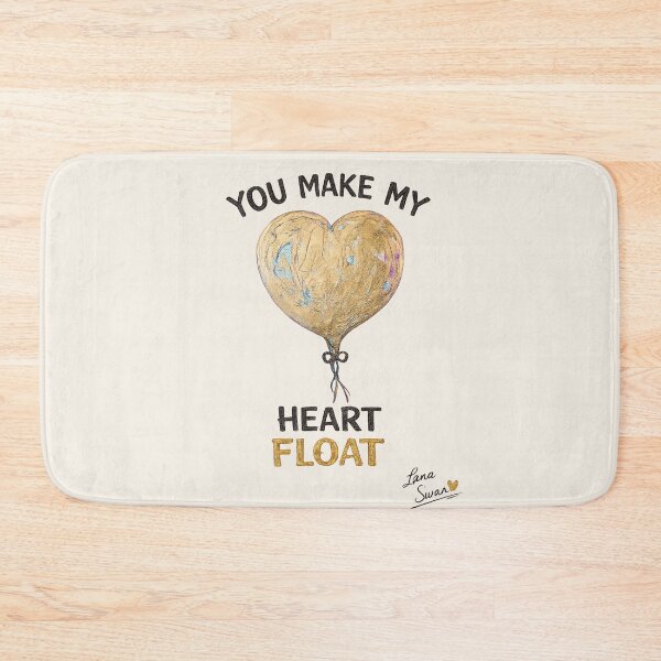Item preview, YOU MAKE MY HEART FLOAT | Gold Balloon Design | Romantic Aesthetic Art designed and sold by BlueberrySwan.