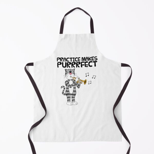 Item preview, Cat Playing Trumpet, Practice Makes Purrrfect, Musician Funny designed and sold by doodlerob.