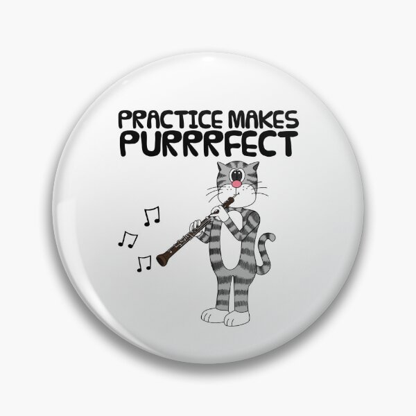 Item preview, Cat Playing Oboe, Practice Makes Purrrfect, Musician Funny designed and sold by doodlerob.