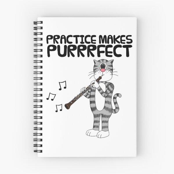 Item preview, Cat Playing Oboe, Practice Makes Purrrfect, Musician Funny designed and sold by doodlerob.