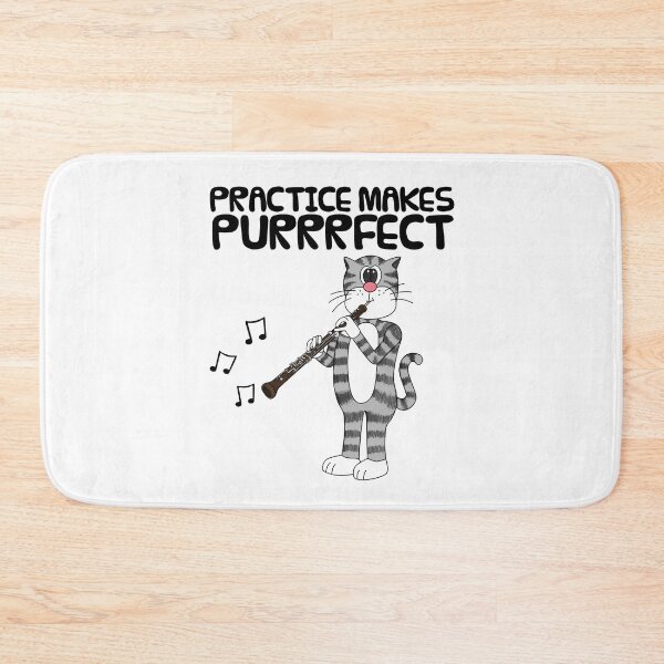 Item preview, Cat Playing Oboe, Practice Makes Purrrfect, Musician Funny designed and sold by doodlerob.
