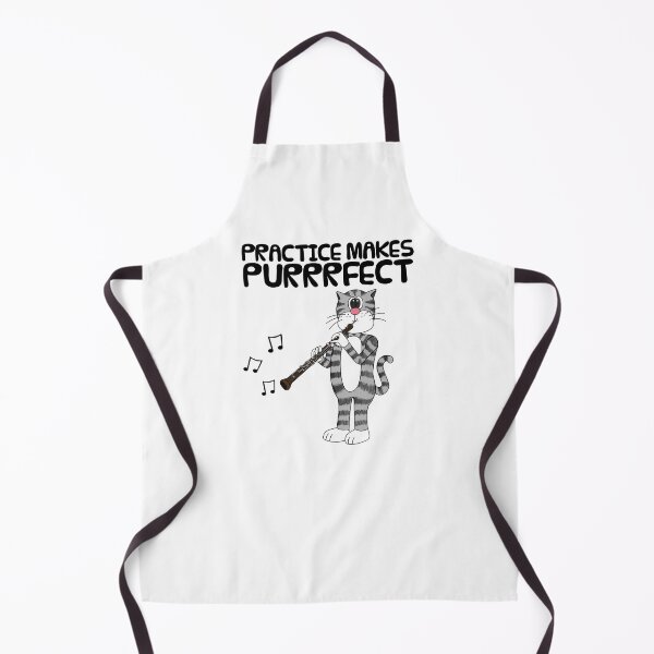 Item preview, Cat Playing Oboe, Practice Makes Purrrfect, Musician Funny designed and sold by doodlerob.