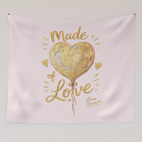 Item preview, MADE OF LOVE | Golden Balloon Design | Romantic Glam Aesthetic designed and sold by BlueberrySwan.
