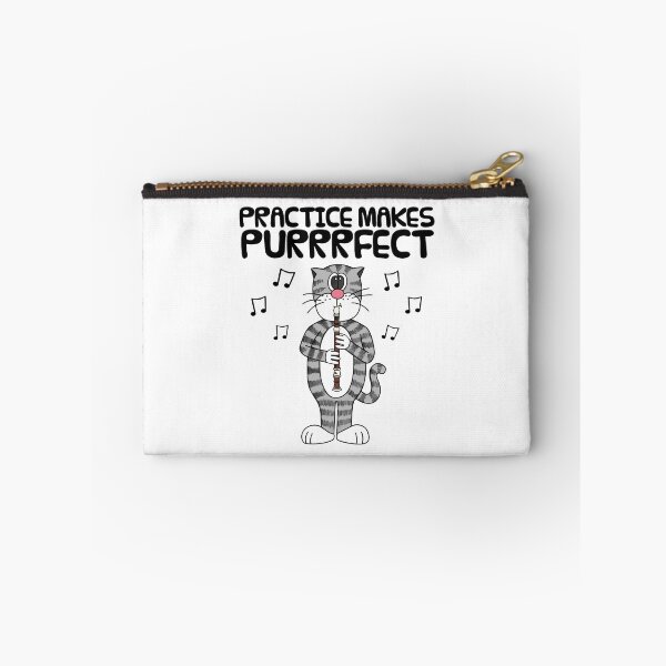 Item preview, Cat Playing Recorder, Practice Makes Purrrfect, Musician Funny designed and sold by doodlerob.