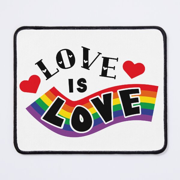 Item preview, Love Is Love Rainbow Ribbon Typography with Hearts designed and sold by SolutionsArt.