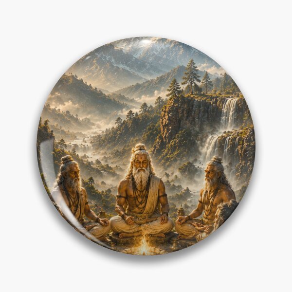 Item preview, Guru Poornima Series – Sapta Rishi Golden Himalayan Wisdom Wall Art designed and sold by Homyar.