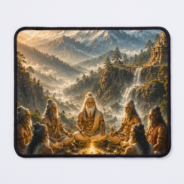 Item preview, Guru Poornima Series – Sapta Rishi Golden Himalayan Wisdom Wall Art designed and sold by Homyar.