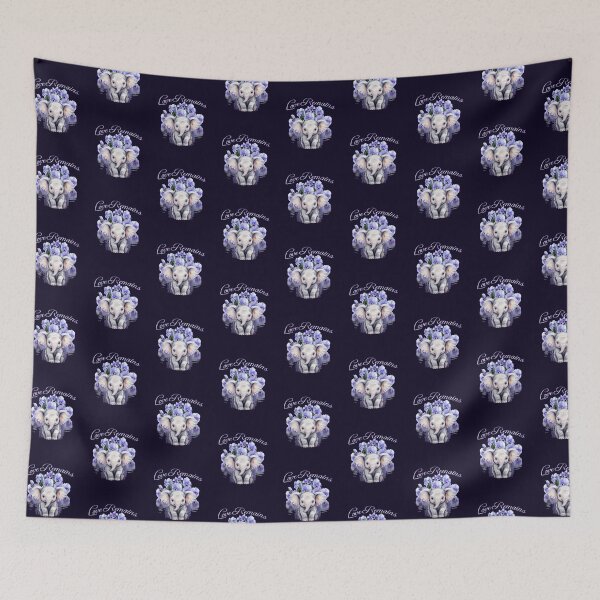 Item preview, Alzheimers Awareness Love Remains  Cute Baby Elephant with Purple Flowers designed and sold by tamdevo1.