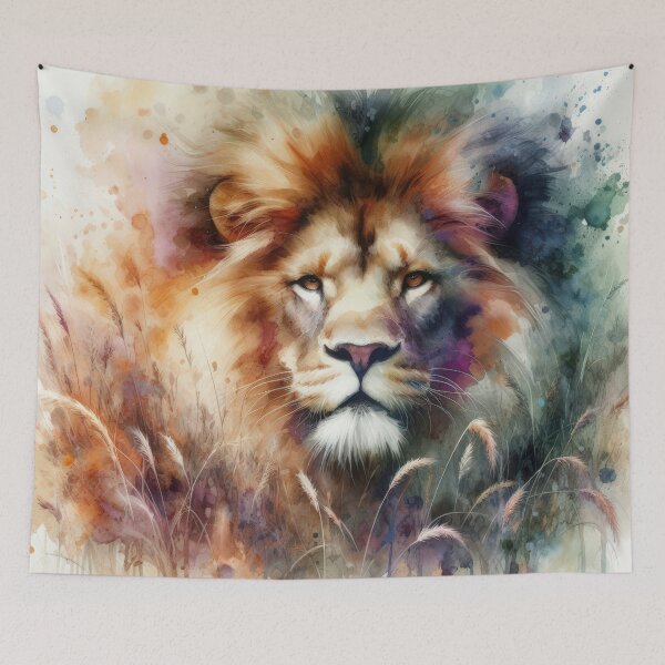 Item preview, Lion in a Watercolor Field designed and sold by IZiets.