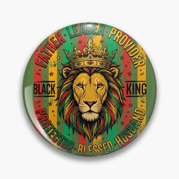 Item preview, Father, Leader, Provider, Black King - Father's Day - Juneteenth Lion designed and sold by legendaryskins.