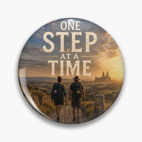 Item preview, One Step At A Time | Camino de Santiago Pilgrims | Portuguese Way Journey Design designed and sold by PilgrimsoulPT.