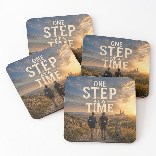 Item preview, One Step At A Time | Camino de Santiago Pilgrims | Portuguese Way Journey Design designed and sold by PilgrimsoulPT.
