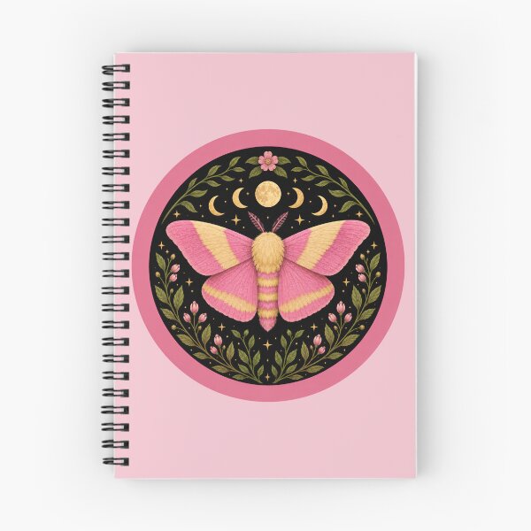 Item preview, Rosy Maple Moth Witchy Nature Illustration designed and sold by Eh Plus Designs.