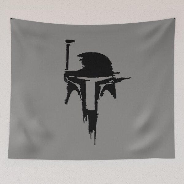 Item preview, Mando Helmet Abstract Drip Silhouette Graphic Art designed and sold by G-A-D-U.