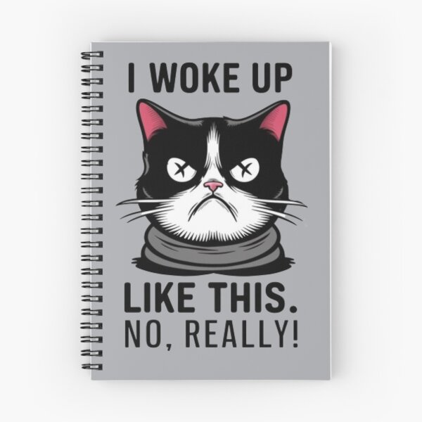 Item preview, I Woke Up Like This, Smart Cats with Curious Minds Gifts for Cat Lovers designed and sold by MalwasBasket.