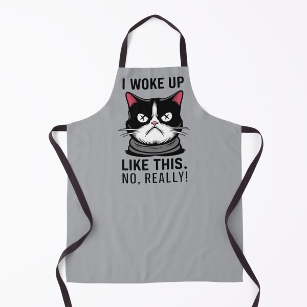 Item preview, I Woke Up Like This, Smart Cats with Curious Minds Gifts for Cat Lovers designed and sold by MalwasBasket.