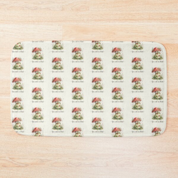 Item preview, Watercolor Cottagecore Toadstool Blushy Frog Love designed and sold by DuckOddity.