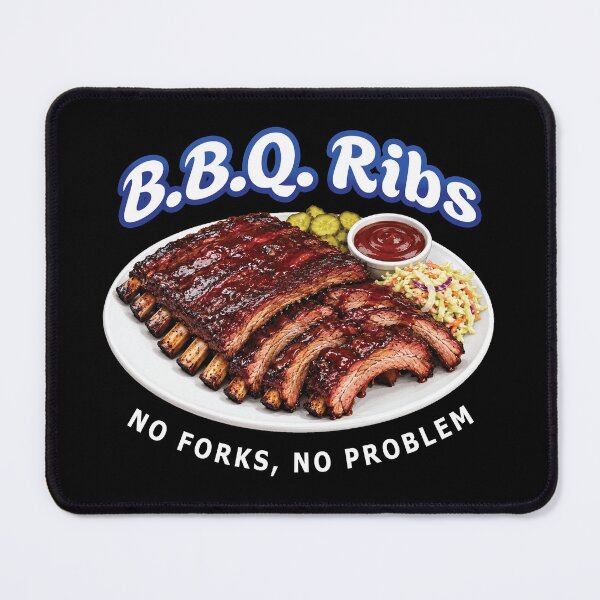 Item preview, BBQ Ribs Classic Barbecue Foodie Design - No Forks No Problem designed and sold by merchxwear.