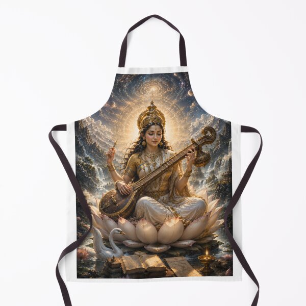 Item preview, Guru Poornima Series – Cosmic Saraswati Goddess of Divine Wisdom Wall Art designed and sold by Homyar.