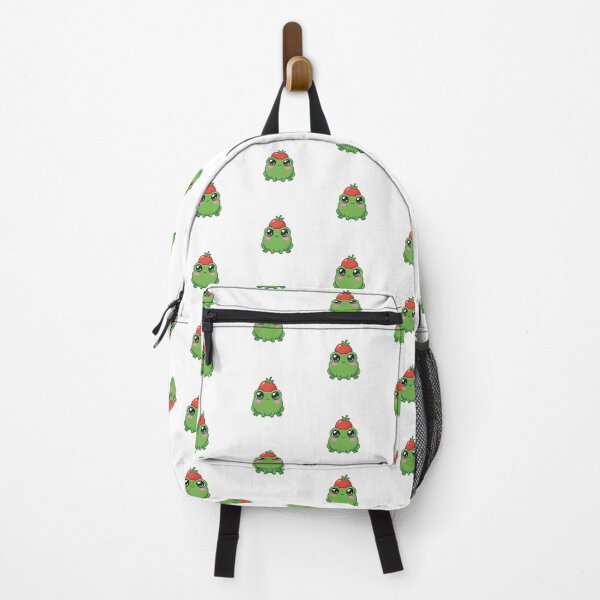 Item preview, Cute Kawaii Chibi Strawberry Hat Blushy Frog designed and sold by DuckOddity.