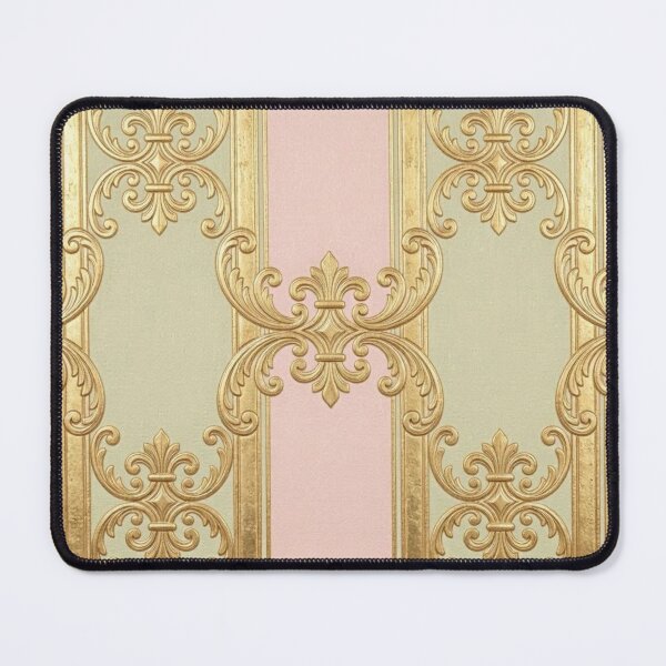 Item preview, Pistachio & Matte Pink Striped Gold Baroque designed and sold by DesignsByPrnces.