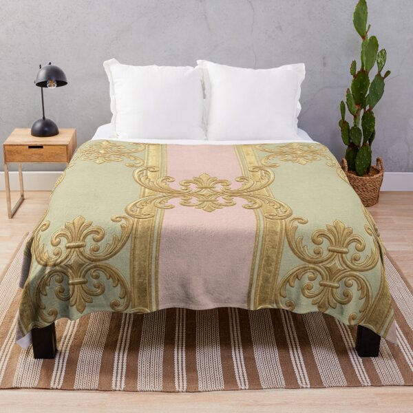 Item preview, Pistachio & Matte Pink Striped Gold Baroque designed and sold by DesignsByPrnces.