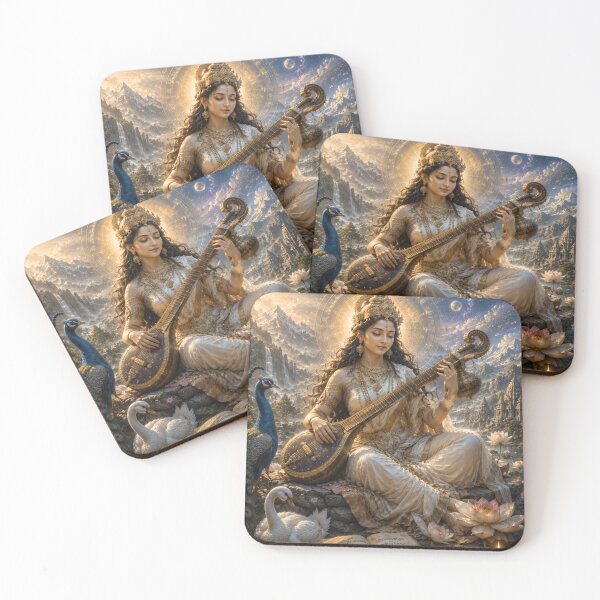 Item preview, Guru Poornima Series – Celestial Saraswati Veena of Eternal Wisdom Wall Art designed and sold by Homyar.