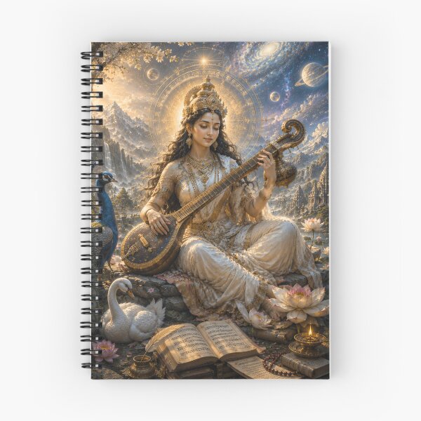 Item preview, Guru Poornima Series – Celestial Saraswati Veena of Eternal Wisdom Wall Art designed and sold by Homyar.