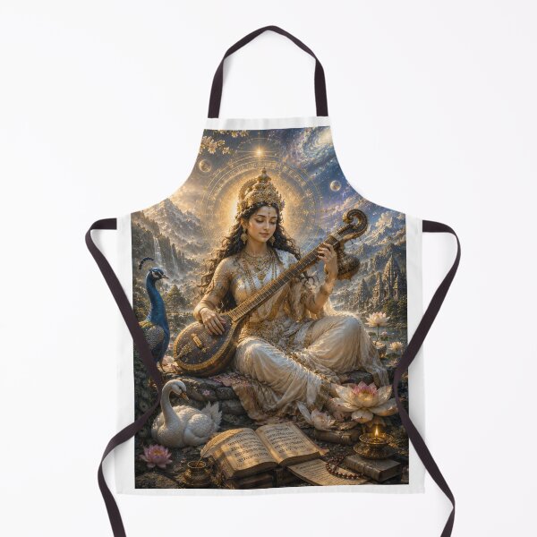Item preview, Guru Poornima Series – Celestial Saraswati Veena of Eternal Wisdom Wall Art designed and sold by Homyar.