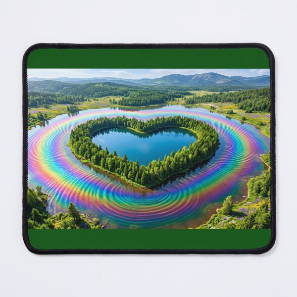 Item preview, Rainbow Heart Lake Art designed and sold by Azurart2.