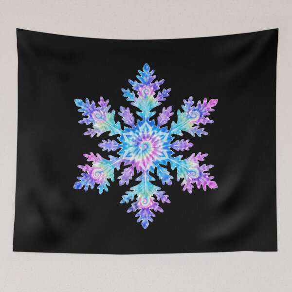 Item preview, Pastel Rainbow Tie-Dye Snowflake designed and sold by jgvisualarts.