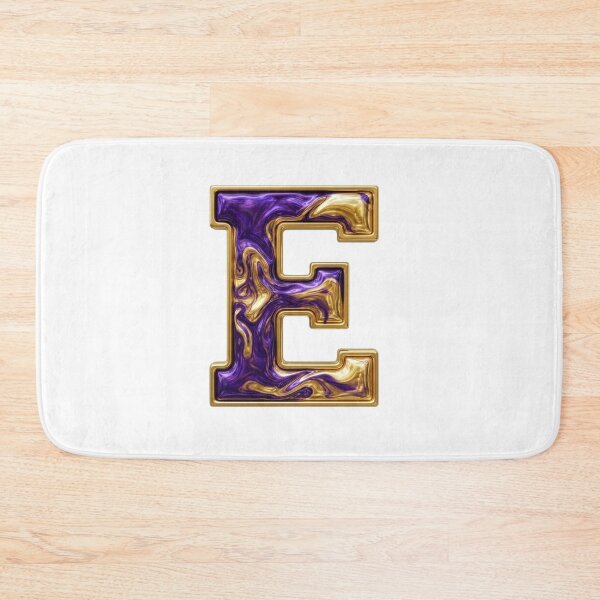 Item preview, Letter E Purple Gold Liquid Texture designed and sold by Rosy Images California.