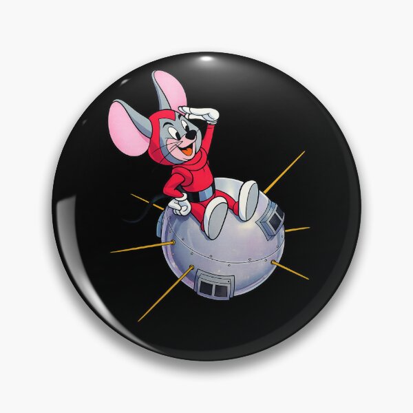 Item preview, Retro Space Mouse on Satellite – 1950s Sci‑Fi Cartoon Illustration designed and sold by Analog Aura .
