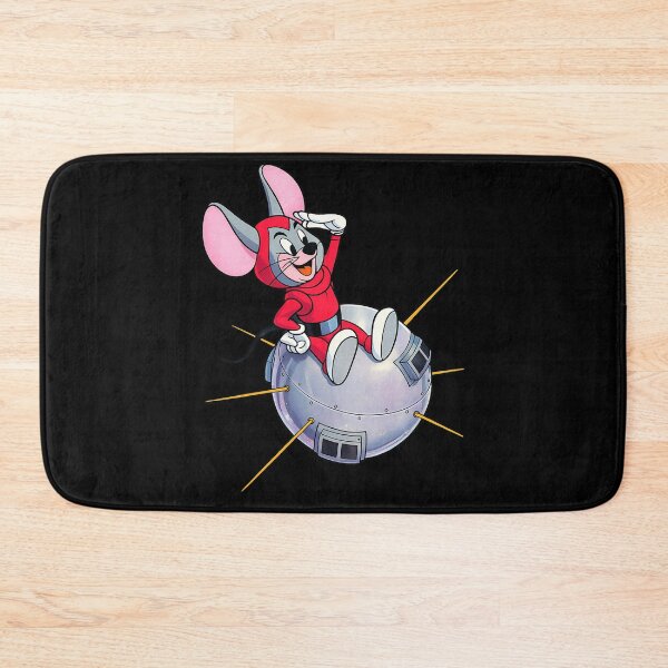 Item preview, Retro Space Mouse on Satellite – 1950s Sci‑Fi Cartoon Illustration designed and sold by Analog Aura .