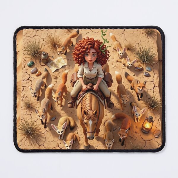 Item preview, Desert Explorer and Her Pack of Foxes designed and sold by Azurart2.