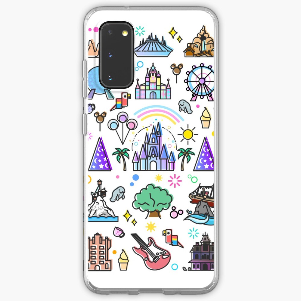 Happiest Place on Earth Collection. It's a Small World, Haunted Mansion, Princess Castle, Manatee, Ferris Wheel Theme Park. Case & Skin for Samsung Galaxy