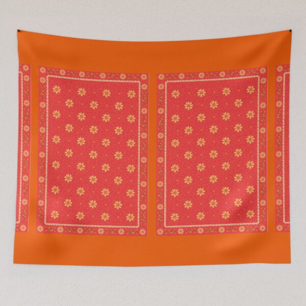 Item preview, Orange Cottage Daisy Quilt- Meadow Hill Inspired Floral designed and sold by Christina Lumenara.