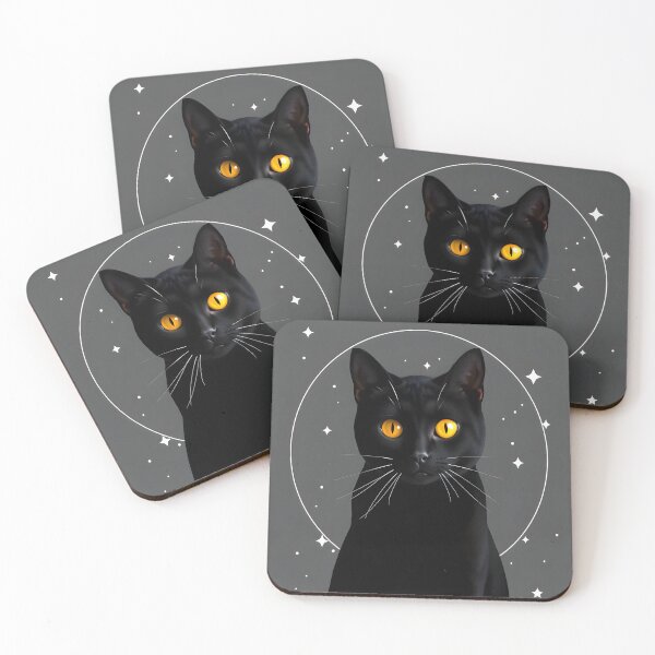 Item preview, Midnight Whiskers | Starry Gaze Black Cat & Celestial Art designed and sold by Felia001.