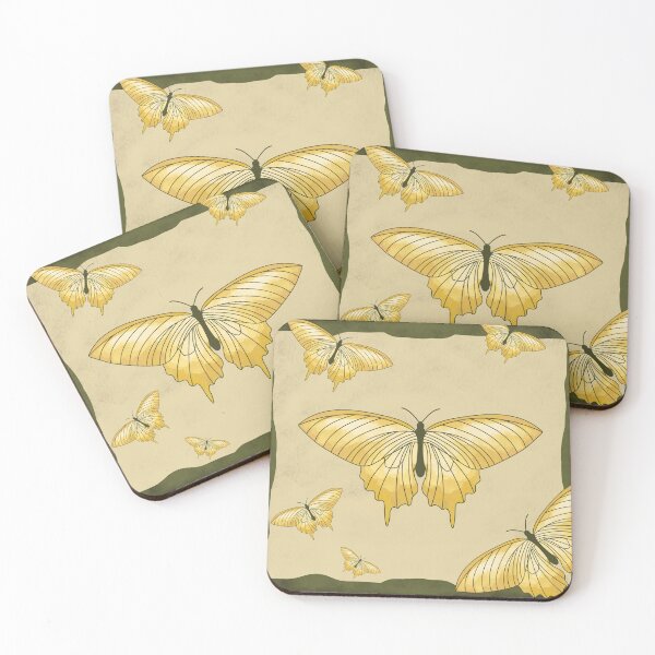 Item preview, Golden Butterfly Botanical Collage designed and sold by Fern&Lantern.