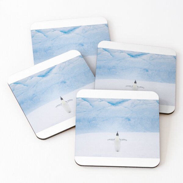 Item preview, Minimalist Adelie Penguin in Snowstorm – Antarctic Wildlife Photography designed and sold by PygmyTitan Photo.