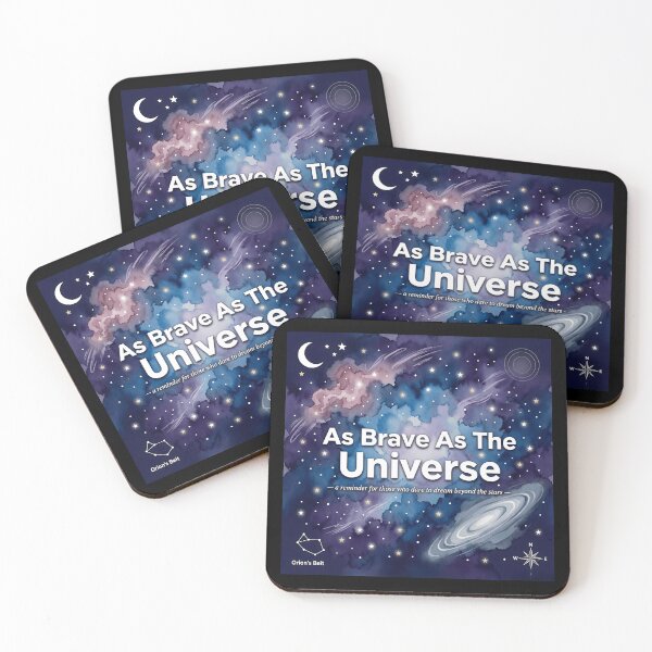 Item preview, As Brave As The Universe: Watercolor Space Poster designed and sold by artlife4.
