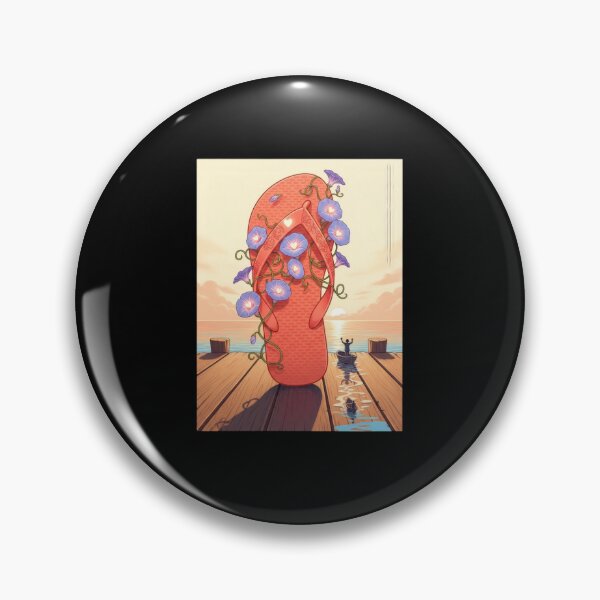 Item preview, Giant Orange Sandal Ocean Flower Fantasy designed and sold by AbanoubStore.
