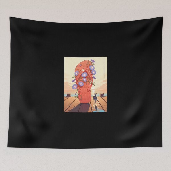 Item preview, Giant Orange Sandal Ocean Flower Fantasy designed and sold by AbanoubStore.