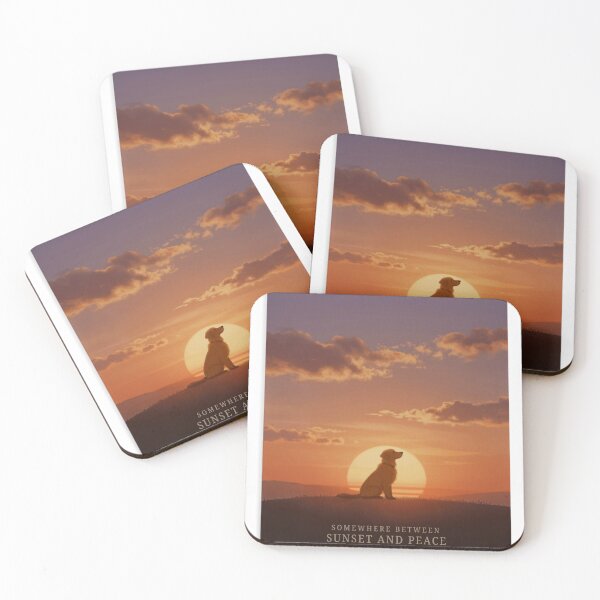 Item preview, Somewhere Between Sunset and Peace – Aesthetic Dog Sunset Design designed and sold by GoldenPaw Society.