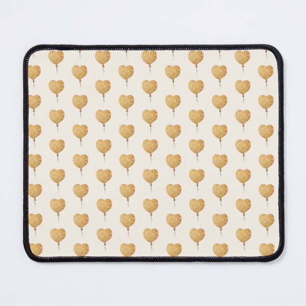 Item preview, GOLD HEART Balloon Pattern | Minimal ART Design | White Background Aesthetic designed and sold by BlueberrySwan.